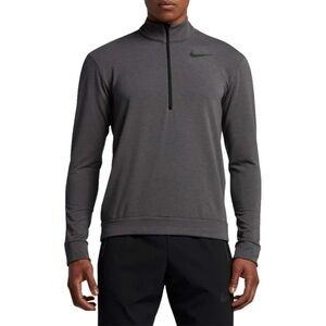 Nike Gray Dri-Fit Quarter Zip Pullover Sweater Mens Size M